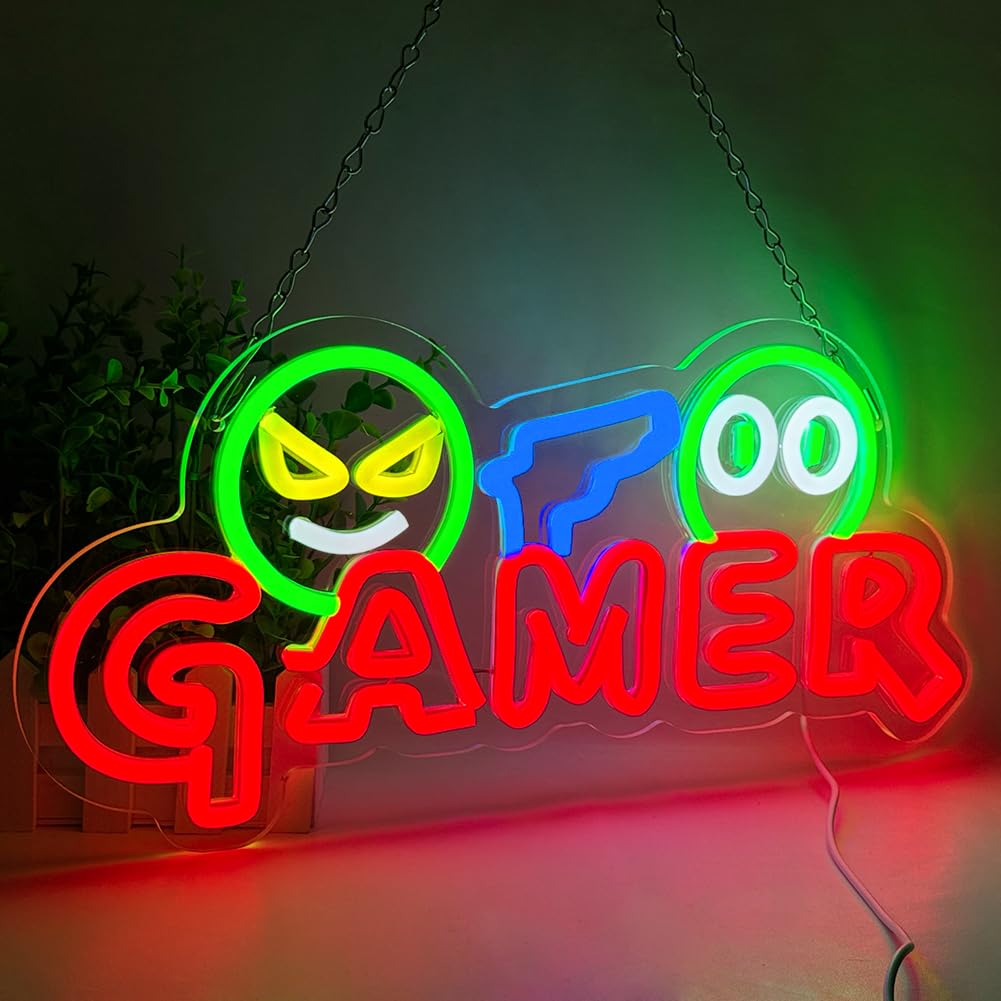 Party Games Birthday - Lampu Dinding LED Neon Sign Gamer,