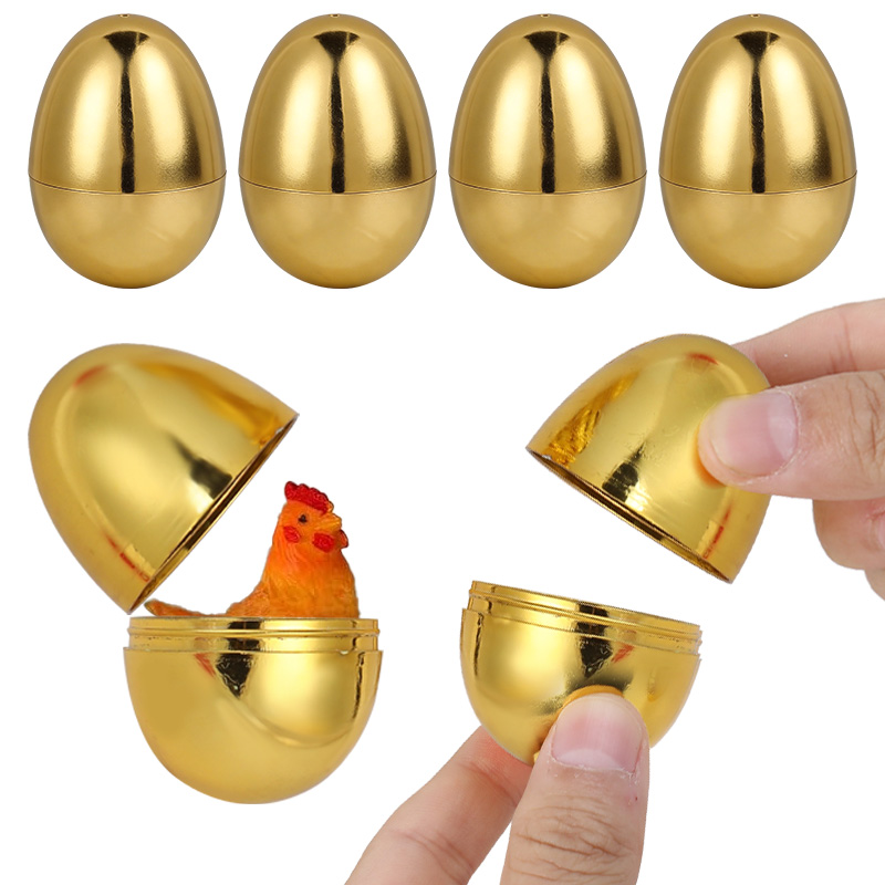 Party Games Egg - 6 Buah Telur Paskah Emas Kotak