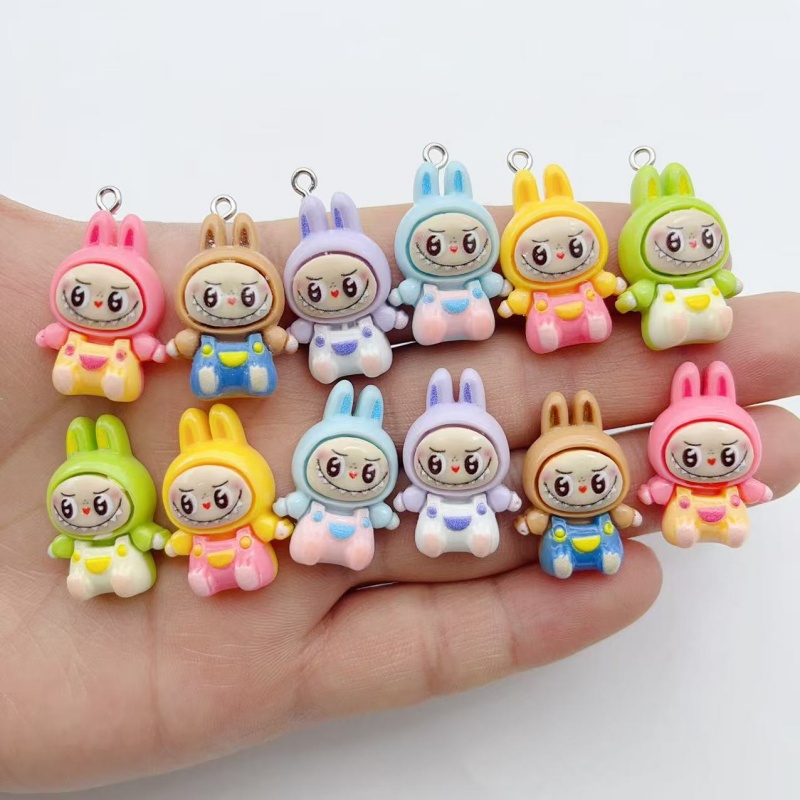 Party Games Ideas - 10Pcs Gantungan Resin Rumah Stroberi Kelinci