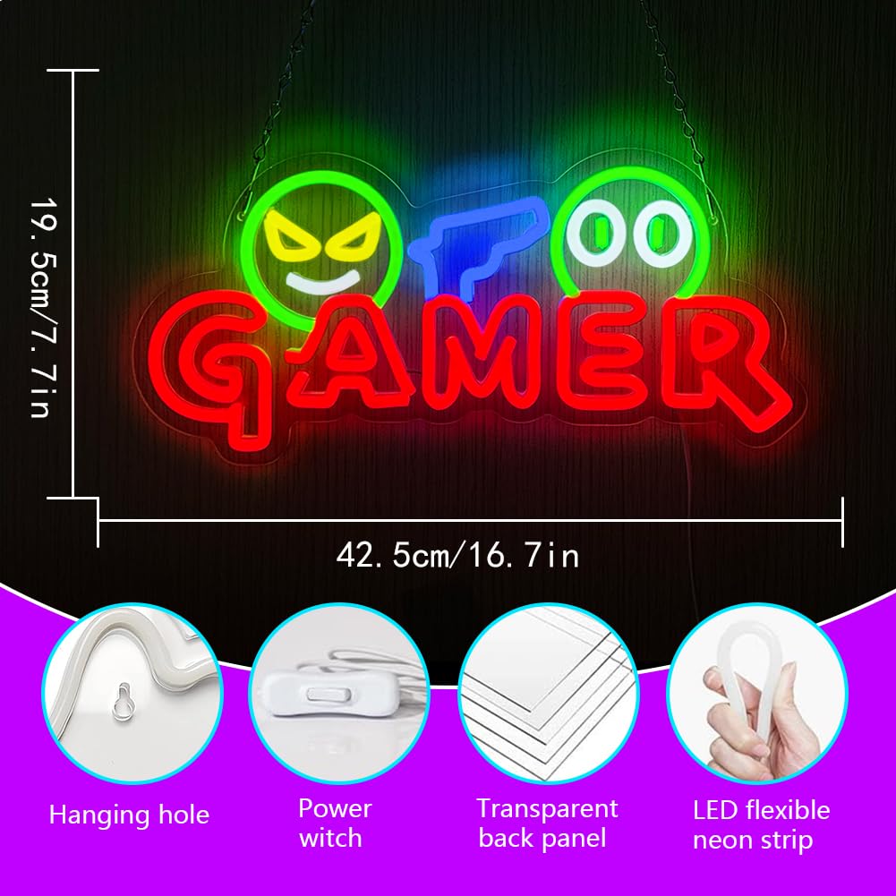 Lampu Dinding LED Neon Sign Ga - Party Games Birthday ulasan dan harga