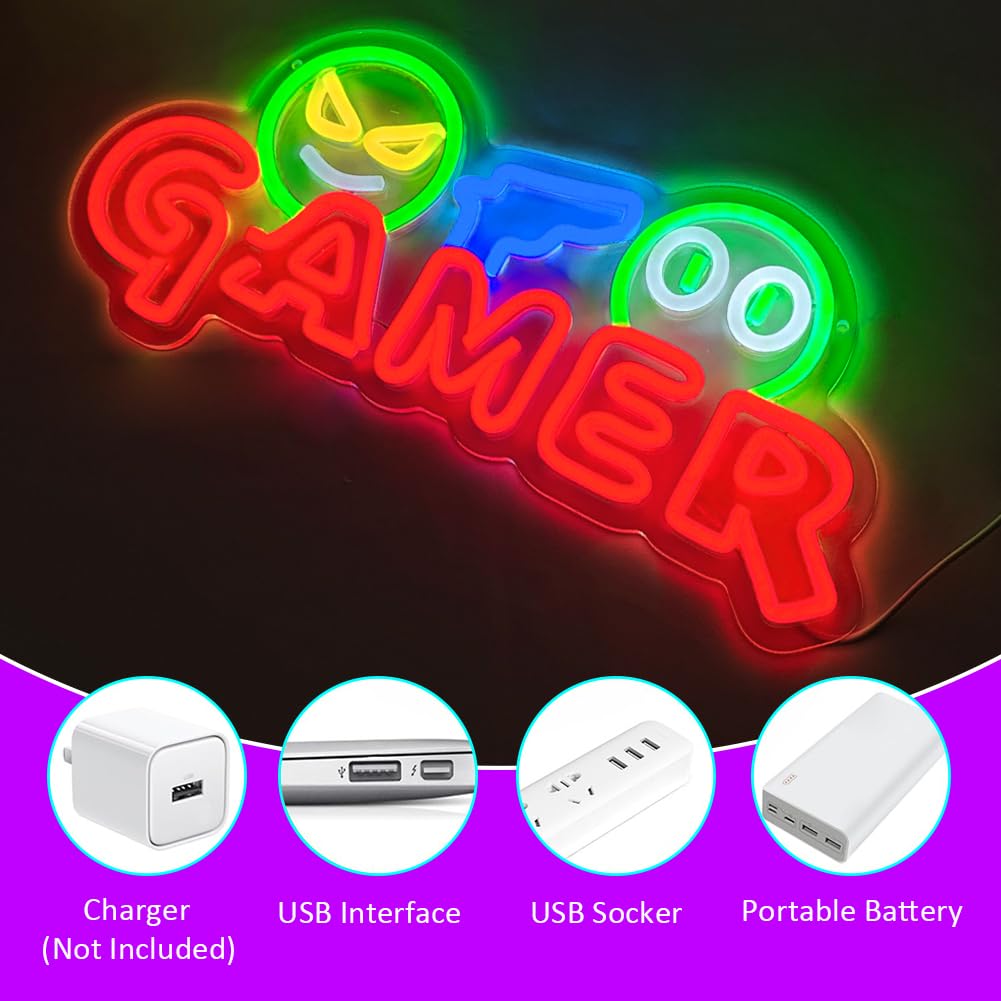 Lampu Dinding LED Neon Sign Ga - Party Games Birthday ulasan dan harga