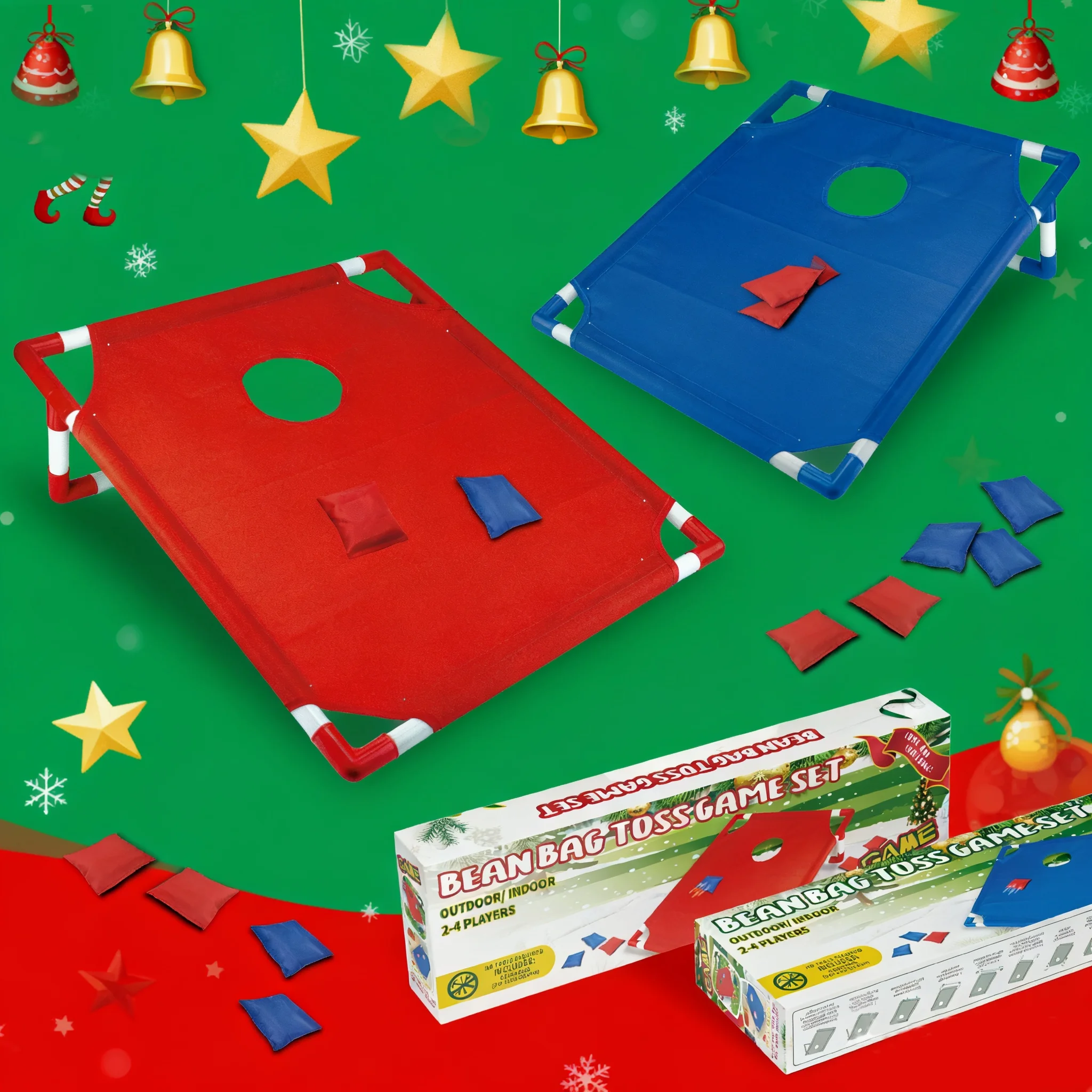 Set Permainan Cornhole Portabe - Cornhole Board Set ulasan dan harga