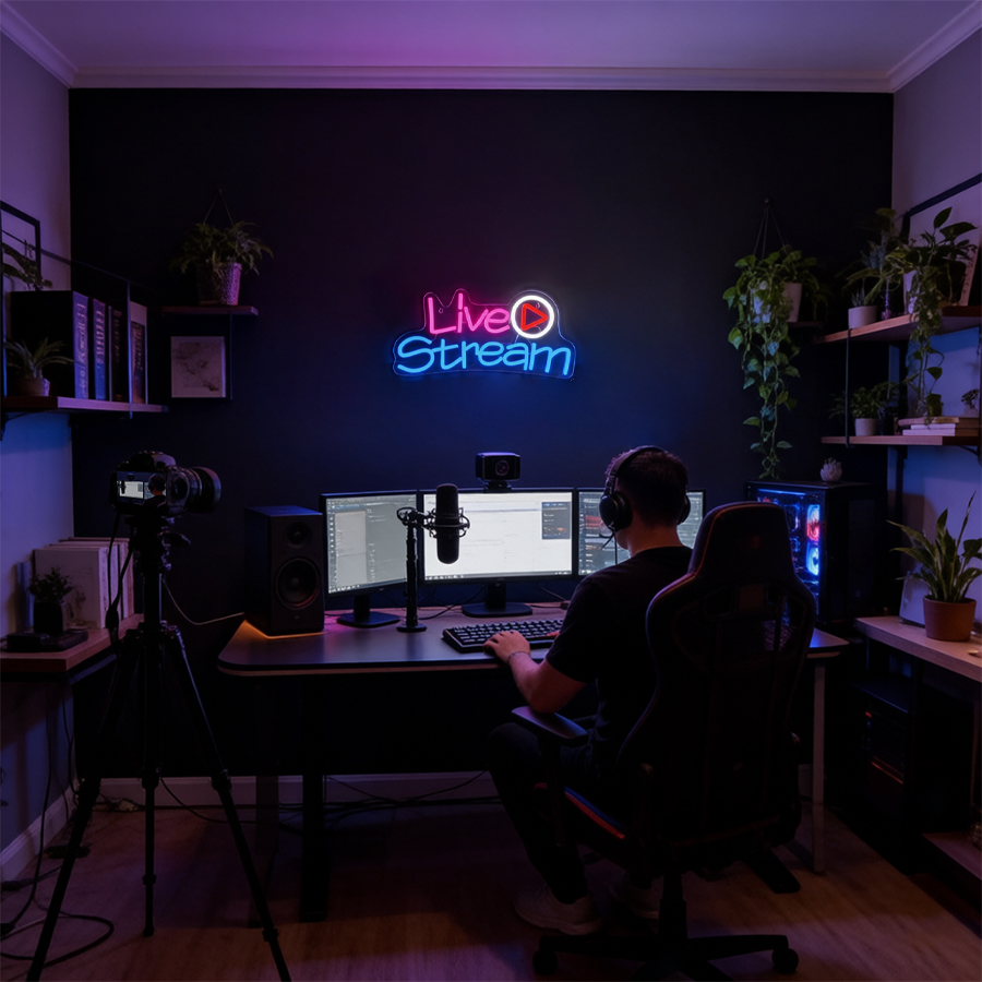 Lampu Neon LED untuk Siaran La - Party Games Stream ulasan dan harga