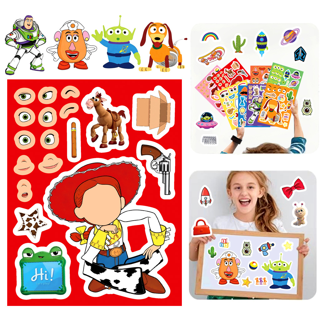 8/16 Lembar Stiker Kartun untu - Kids Party Games ulasan dan harga