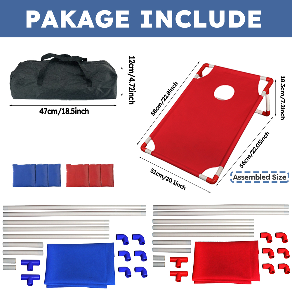 9pcs Set Permainan Cornhole Po - Cornhole Board Set ulasan dan harga