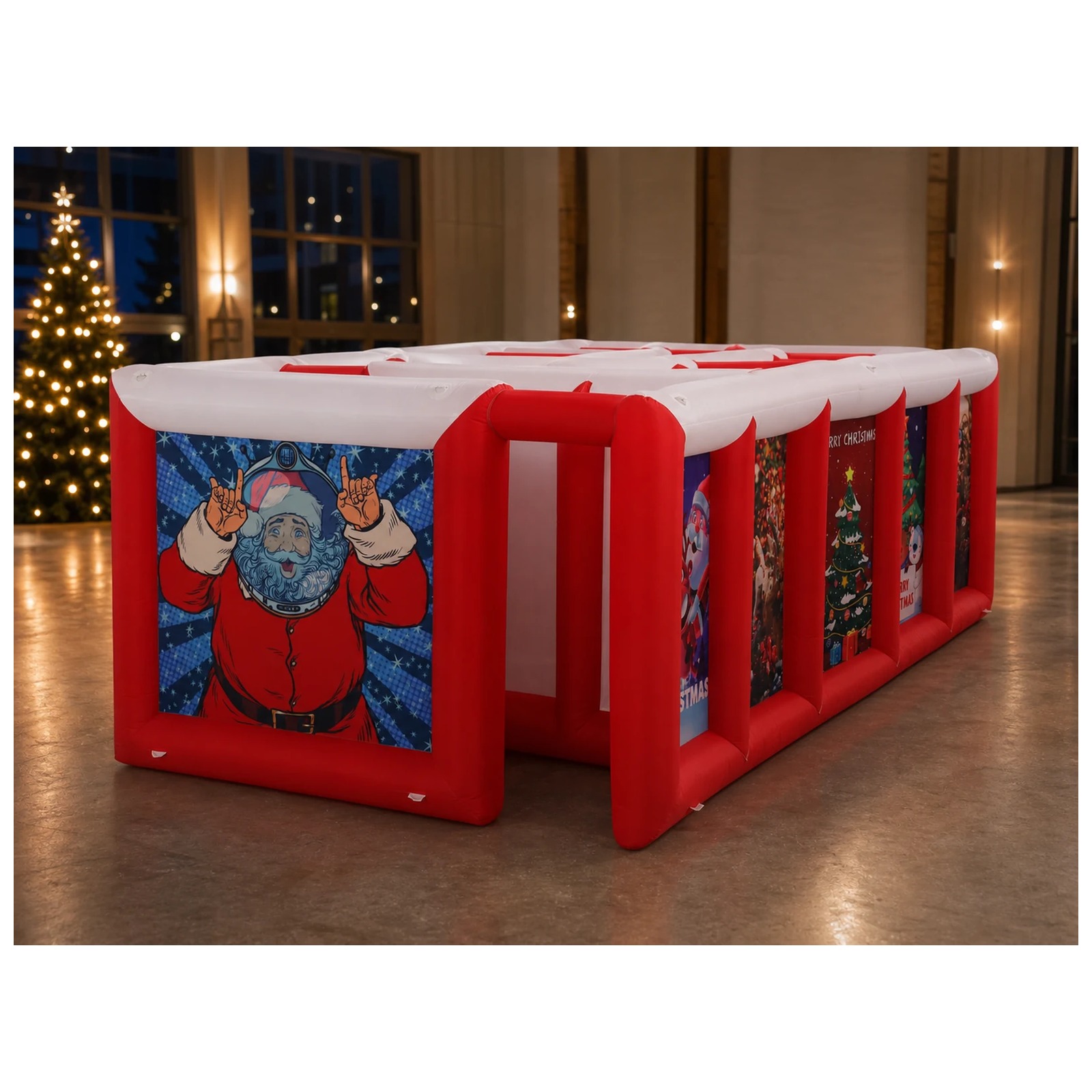 Labirin Tiup Atap Datar Merah  - Kids Party Games ulasan dan harga