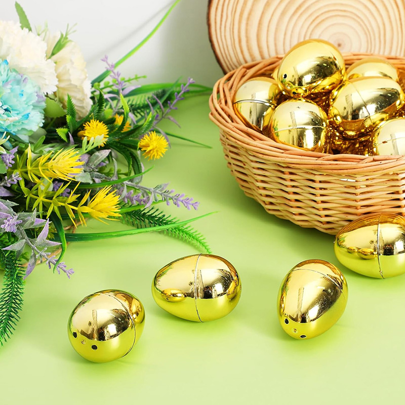 6-24 Buah Telur Paskah Emas Pl - Party Games Egg ulasan dan harga